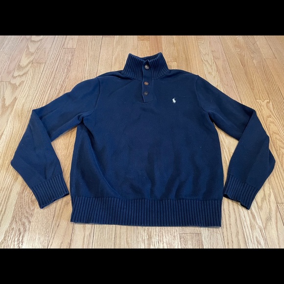 Polo Ralph Lauren Button Turtleneck Knit Sweater